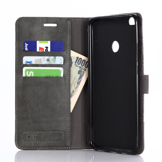 Muxma - Xiaomi Mi Max 2 Handy Hülle - zweifarbiges Bookcover - mit Standfunktion - grau