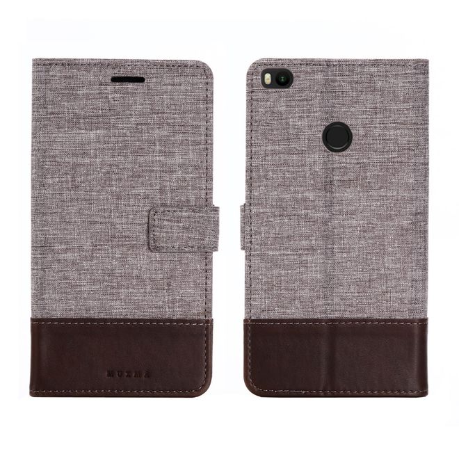 Muxma - Xiaomi Mi Max 2 Handy Hülle - zweifarbiges Bookcover - mit Standfunktion - braun