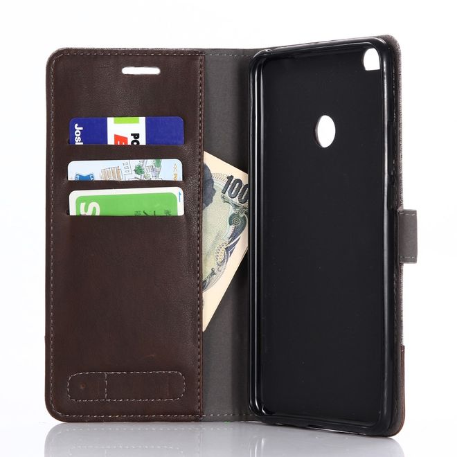 Muxma - Xiaomi Mi Max 2 Handy Hülle - zweifarbiges Bookcover - mit Standfunktion - braun