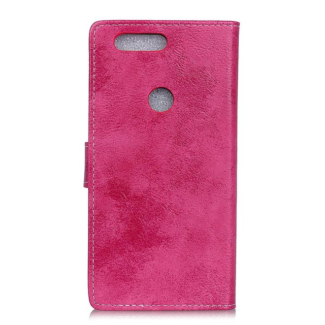 OnePlus 5T Handy Case - Hülle aus Leder - Vintage Style - rosa