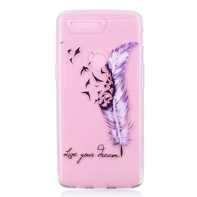OnePlus 5T Handyhülle - TPU Softcase - Feder und Vögel