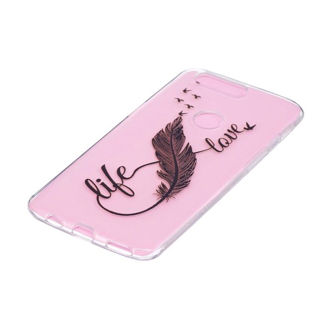 OnePlus 5T Handyhülle - TPU Softcase - schwarze Feder