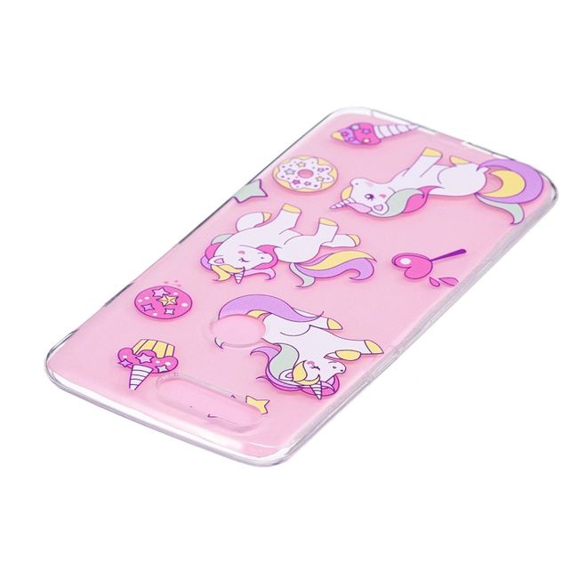 OnePlus 5T Handyhülle - TPU Softcase - Einhorn und Süssigkeiten