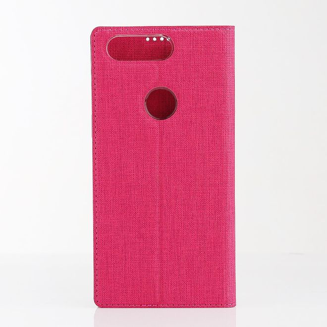 Vili Dmx - OnePlus 5T Hülle - Case aus Leder - mit Standfunktion - rosa