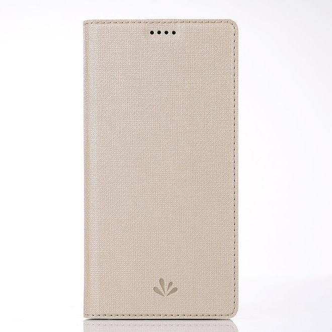 Vili Dmx - OnePlus 5T Hülle - Case aus Leder - mit Standfunktion - gold