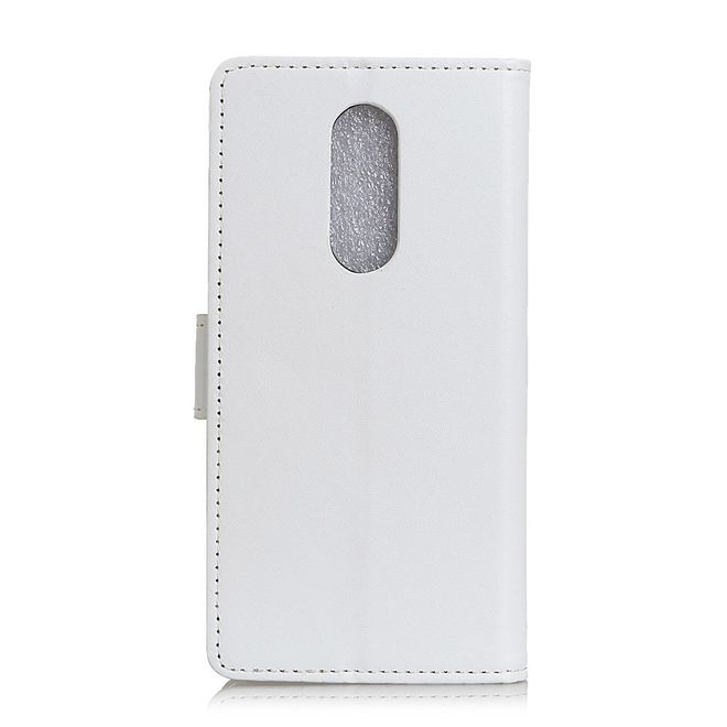 Wiko Wim Lite Handy Hülle - Case aus Leder - mit Standfunktion - weiss