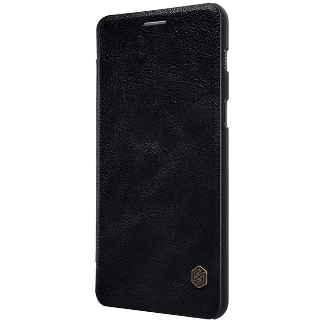 Nillkin - Samsung Galaxy A8+ (2018) Hülle - Leder Book Case - Qin Series - schwarz