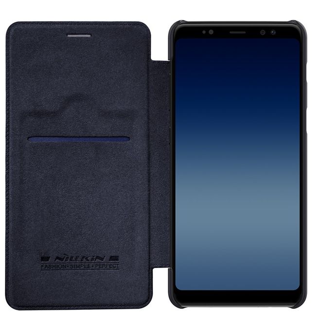 Nillkin - Samsung Galaxy A8+ (2018) Hülle - Leder Book Case - Qin Series - schwarz