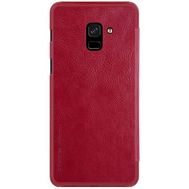 Nillkin - Samsung Galaxy A8+ (2018) Hülle - Leder Book Case - Qin Series - rot