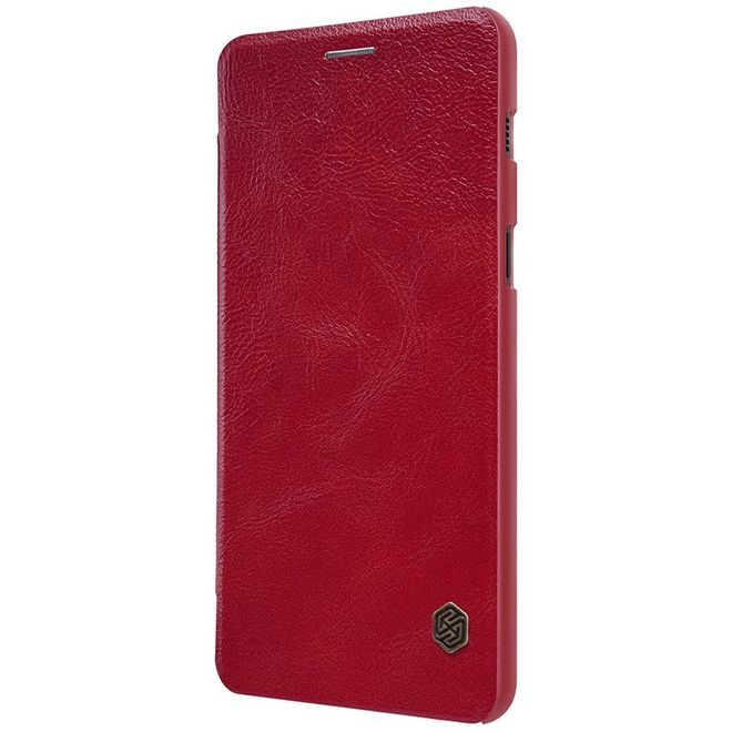 Nillkin - Samsung Galaxy A8+ (2018) Hülle - Leder Book Case - Qin Series - rot