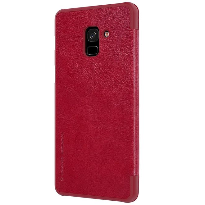 Nillkin - Samsung Galaxy A8+ (2018) Hülle - Leder Book Case - Qin Series - rot
