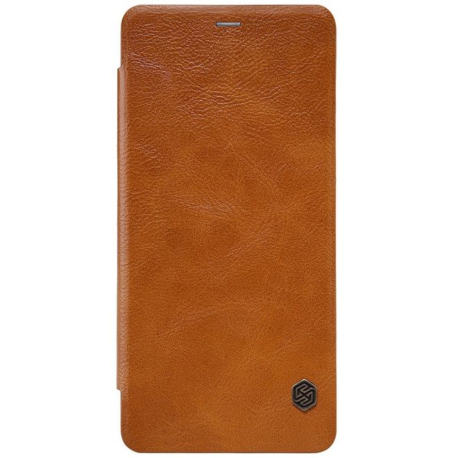 Nillkin - Samsung Galaxy A8+ (2018) Hülle - Leder Book Case - Qin Series - braun