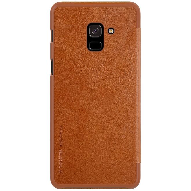 Nillkin - Samsung Galaxy A8+ (2018) Hülle - Leder Book Case - Qin Series - braun