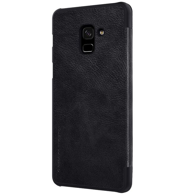 Nillkin - Samsung Galaxy A8 (2018) Hülle - Leder Book Case - Qin Series - schwarz