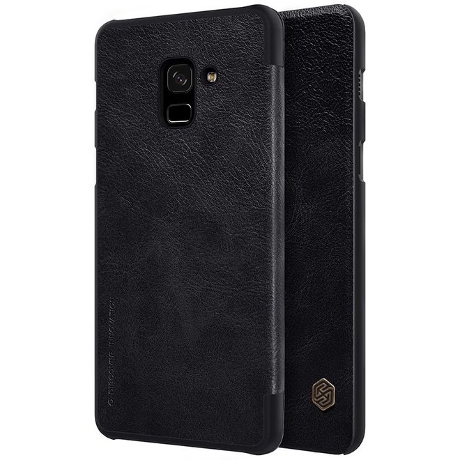 Nillkin - Samsung Galaxy A8 (2018) Hülle - Leder Book Case - Qin Series - schwarz