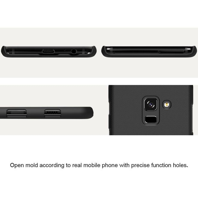 Nillkin - Samsung Galaxy A8+ (2018) Hülle - Plastik Case - Super Frosted Shield Series - schwarz