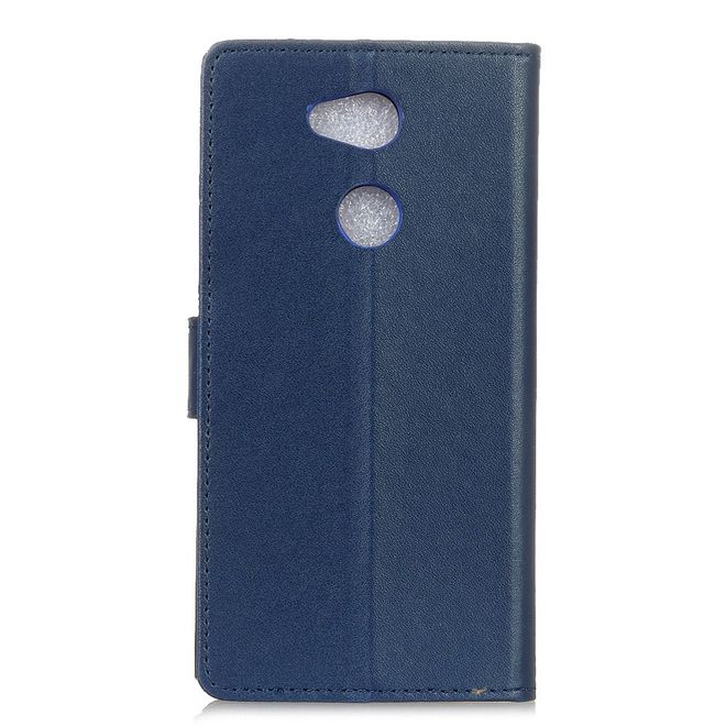 Sony Xperia L2 Handyhülle - Magnetisches Case aus Leder - mit Standfunktion - blau