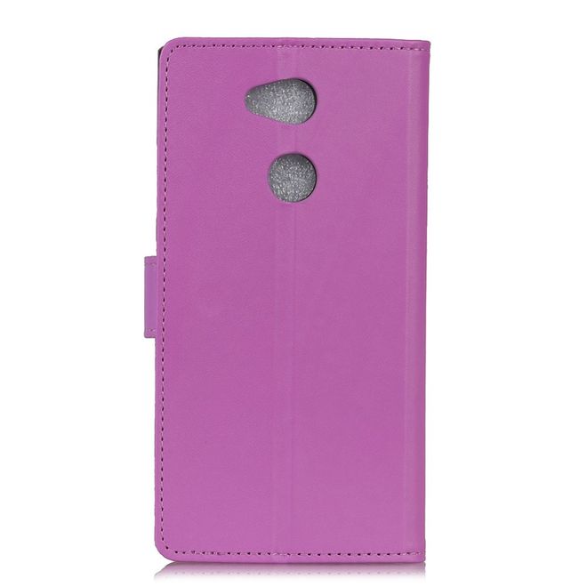 Sony Xperia L2 Handyhülle - Magnetisches Case aus Leder - mit Standfunktion - purpur