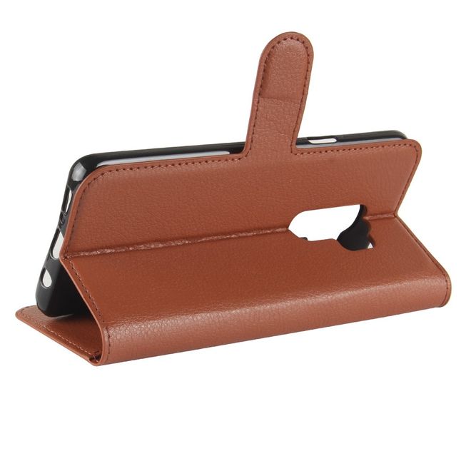 Samsung Galaxy S9 Plus Handy Hülle - Bookcover aus Leder - mit Standfunktion - braun