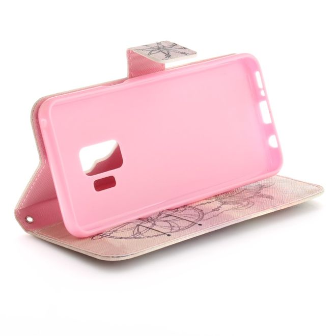 Samsung Galaxy S9 Hülle - Handy Case aus Leder - schwarzer Traumfänger