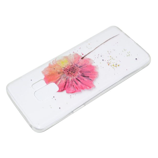 Samsung Galaxy S9 Handy Case - Hülle aus elastischem TPU Plastik - rote Blumen