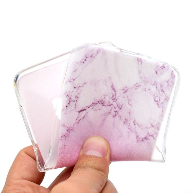 Samsung Galaxy S9 Handy Case - Hülle aus elastischem TPU Plastik - pinkes Marmormuster