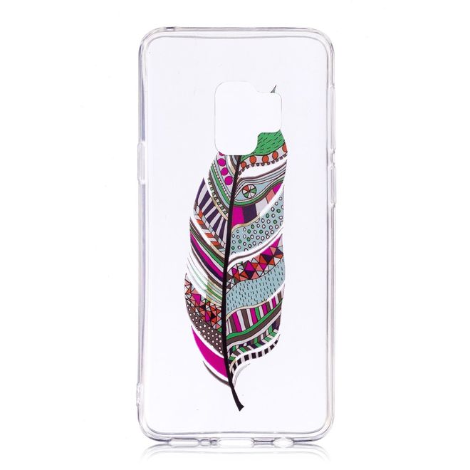 Samsung Galaxy S9 Handy Case - Hülle aus flexiblem TPU Plastik - farbige Feder