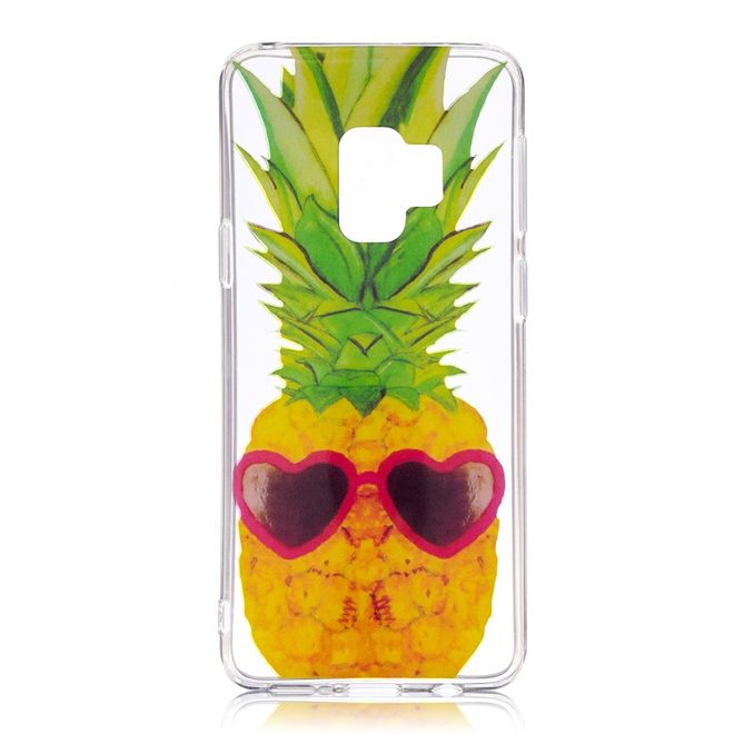 Samsung Galaxy S9 Plus Handy Case - Hülle aus flexiblem TPU Plastik - lustige Ananas
