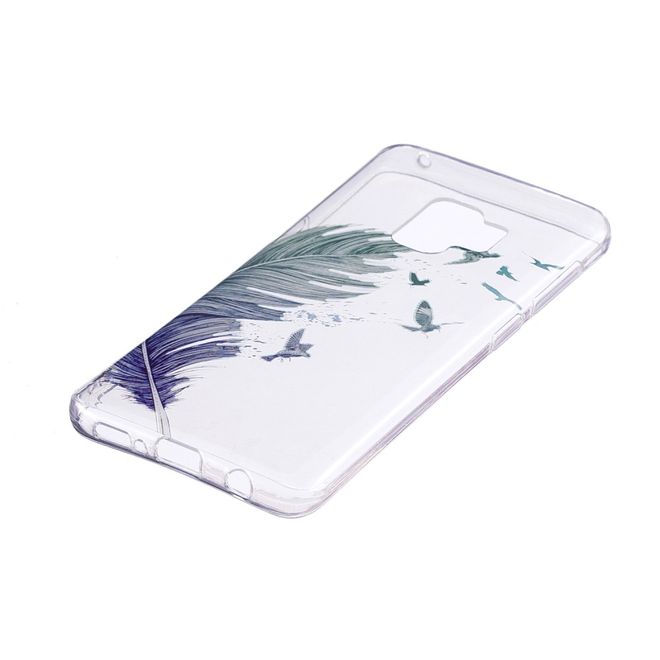 Samsung Galaxy S9 Plus Handy Case - Hülle aus flexiblem TPU Plastik - Vogel und Federn