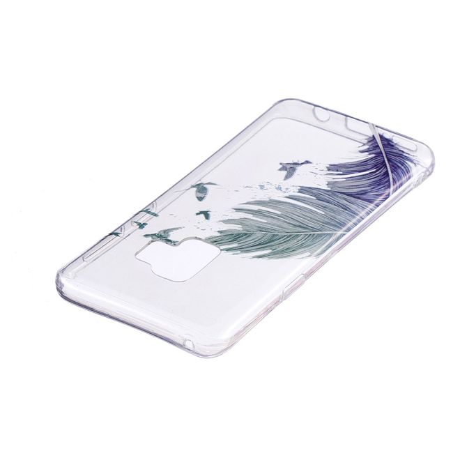 Samsung Galaxy S9 Plus Handy Case - Hülle aus flexiblem TPU Plastik - Vogel und Federn