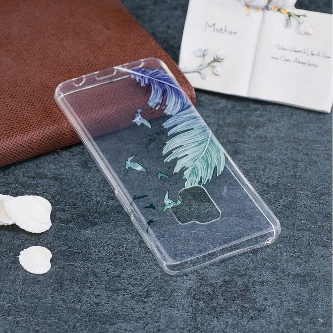 Samsung Galaxy S9 Plus Handy Case - Hülle aus flexiblem TPU Plastik - Vogel und Federn