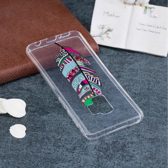 Samsung Galaxy S9 Plus Handy Case - Hülle aus flexiblem TPU Plastik - farbige Feder