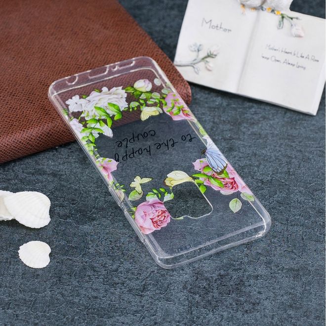 Samsung Galaxy S9 Plus Handy Case - Hülle aus flexiblem TPU Plastik - Blumen und Spruch