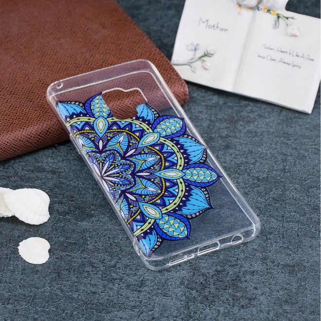 Samsung Galaxy S9 Plus Handy Case - Hülle aus flexiblem TPU Plastik - blauer Lotus