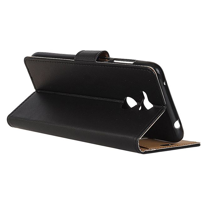 Huawei Honor 6C Pro / V9 Play Handy Hülle - Magnetisches Case aus Leder - mit Standfunktion - schwarz