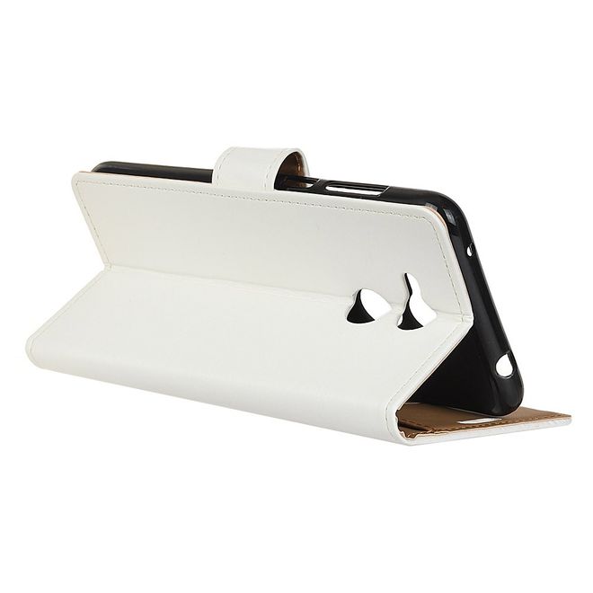 Huawei Honor 6C Pro / V9 Play Handy Hülle - Magnetisches Case aus Leder - mit Standfunktion - weiss