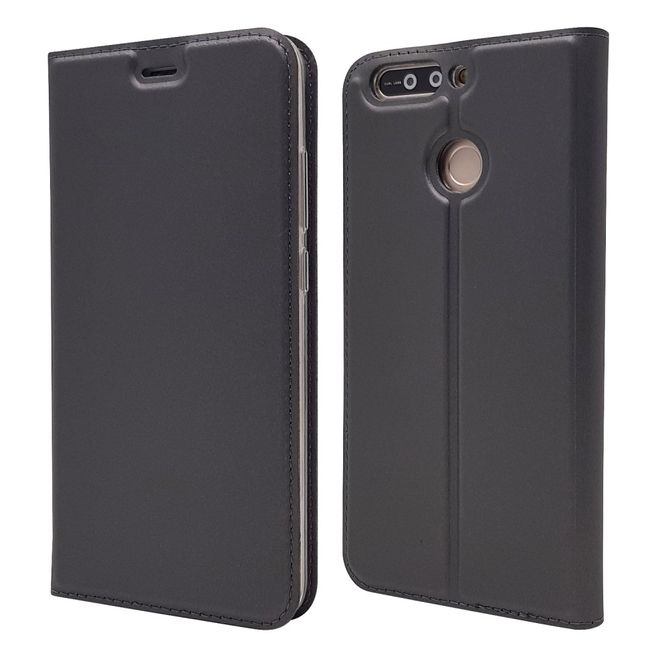 Huawei Honor 8 Pro / V9 Case - Handyhülle aus Leder - mit Magnetverschluss - schwarz