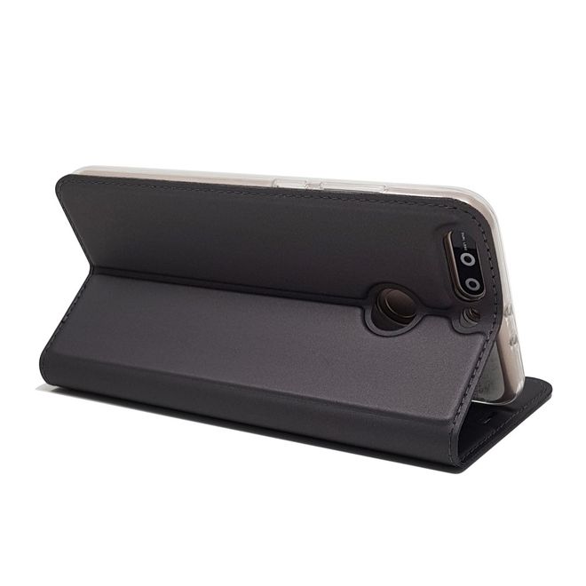 Huawei Honor 8 Pro / V9 Case - Handyhülle aus Leder - mit Magnetverschluss - schwarz