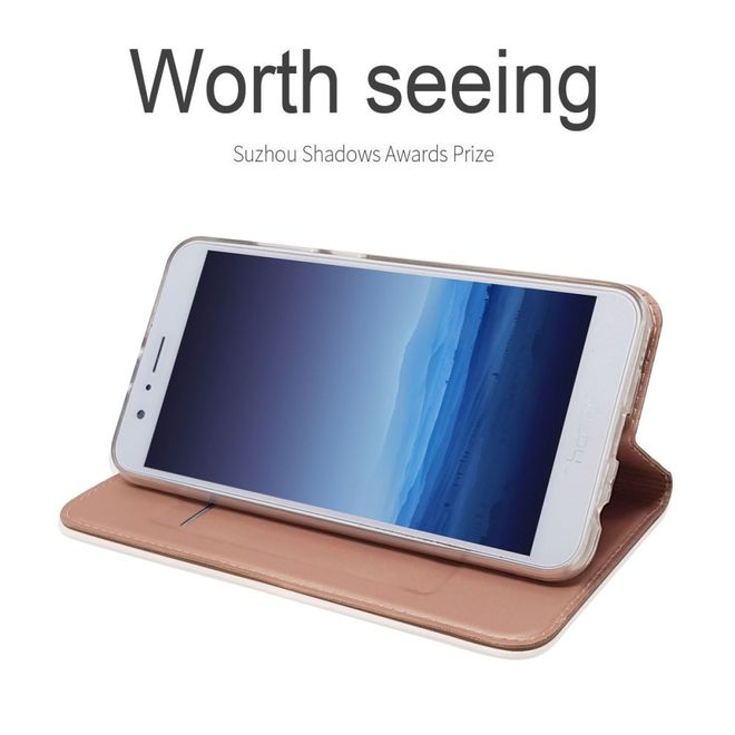 Huawei Honor 8 Pro / V9 Case - Handyhülle aus Leder - mit Magnetverschluss - rosegold