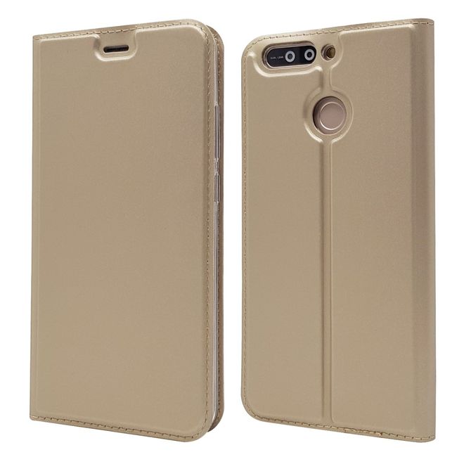 Huawei Honor 8 Pro / V9 Case - Handyhülle aus Leder - mit Magnetverschluss - gold
