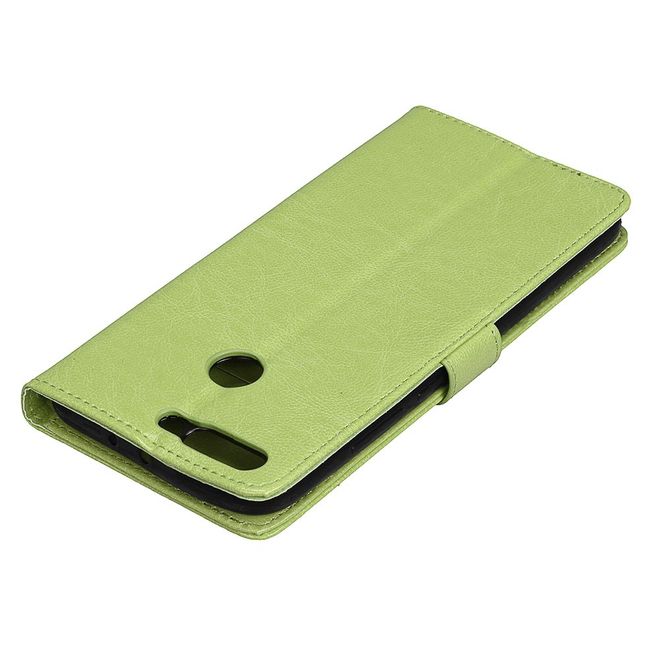 Huawei Honor 8 Pro / V9 Handyhülle - Crazy Horse Leder Case - mit Standfunktion - grün