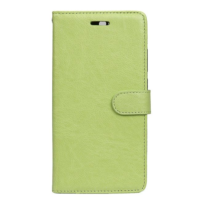 Huawei Honor 8 Pro / V9 Handyhülle - Crazy Horse Leder Case - mit Standfunktion - grün