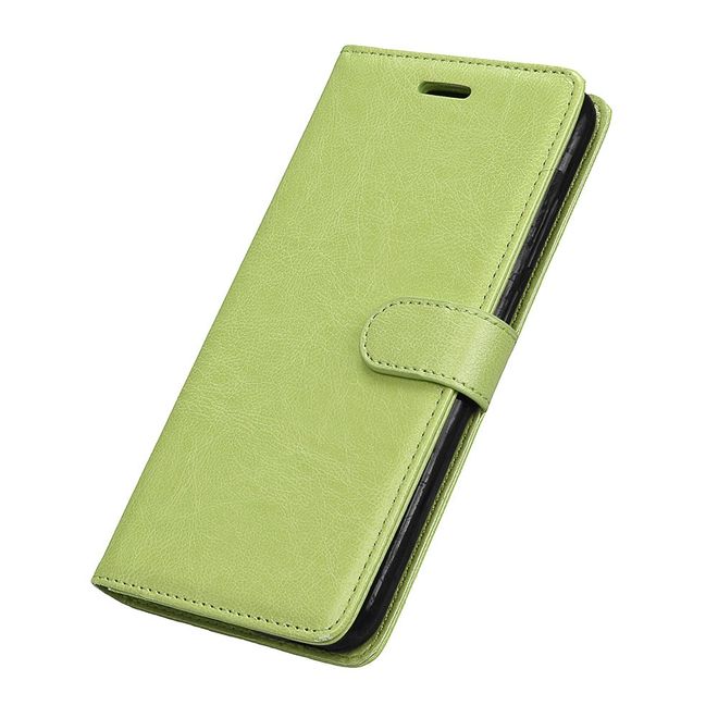 Huawei Honor 8 Pro / V9 Handyhülle - Crazy Horse Leder Case - mit Standfunktion - grün