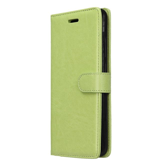 Huawei Honor 8 Pro / V9 Handyhülle - Crazy Horse Leder Case - mit Standfunktion - grün