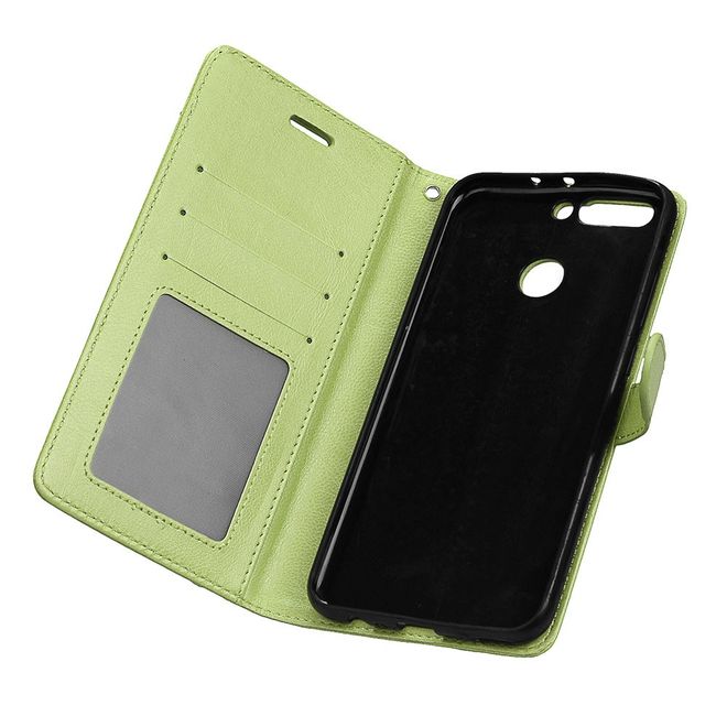 Huawei Honor 8 Pro / V9 Handyhülle - Crazy Horse Leder Case - mit Standfunktion - grün