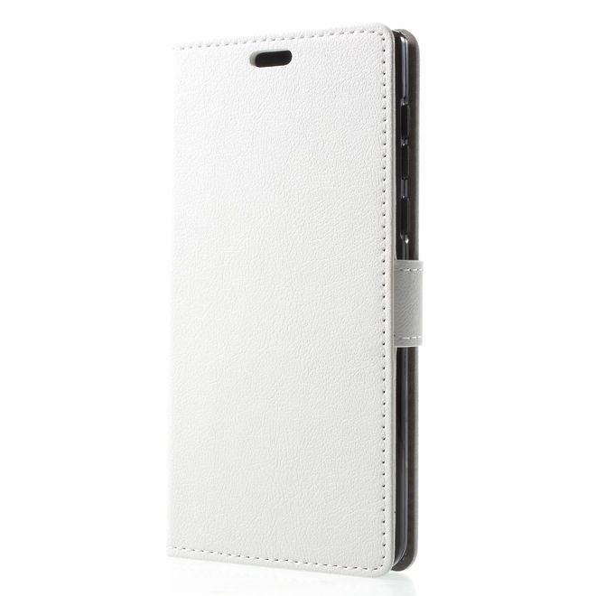 BlackBerry Motion Handyhülle - Case aus Leder - mit Standfunktion - weiss