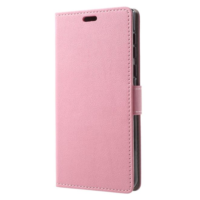 BlackBerry Motion Handyhülle - Case aus Leder - mit Standfunktion - pink