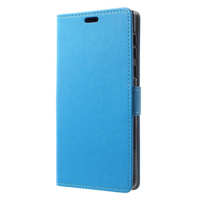 BlackBerry Motion Handyhülle - Case aus Leder - mit Standfunktion - blau