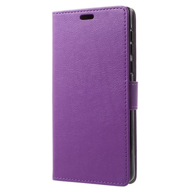 BlackBerry Motion Handyhülle - Case aus Leder - mit Standfunktion - purpur