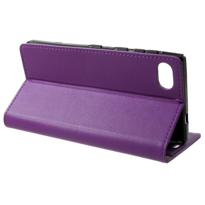 BlackBerry Motion Handyhülle - Case aus Leder - mit Standfunktion - purpur